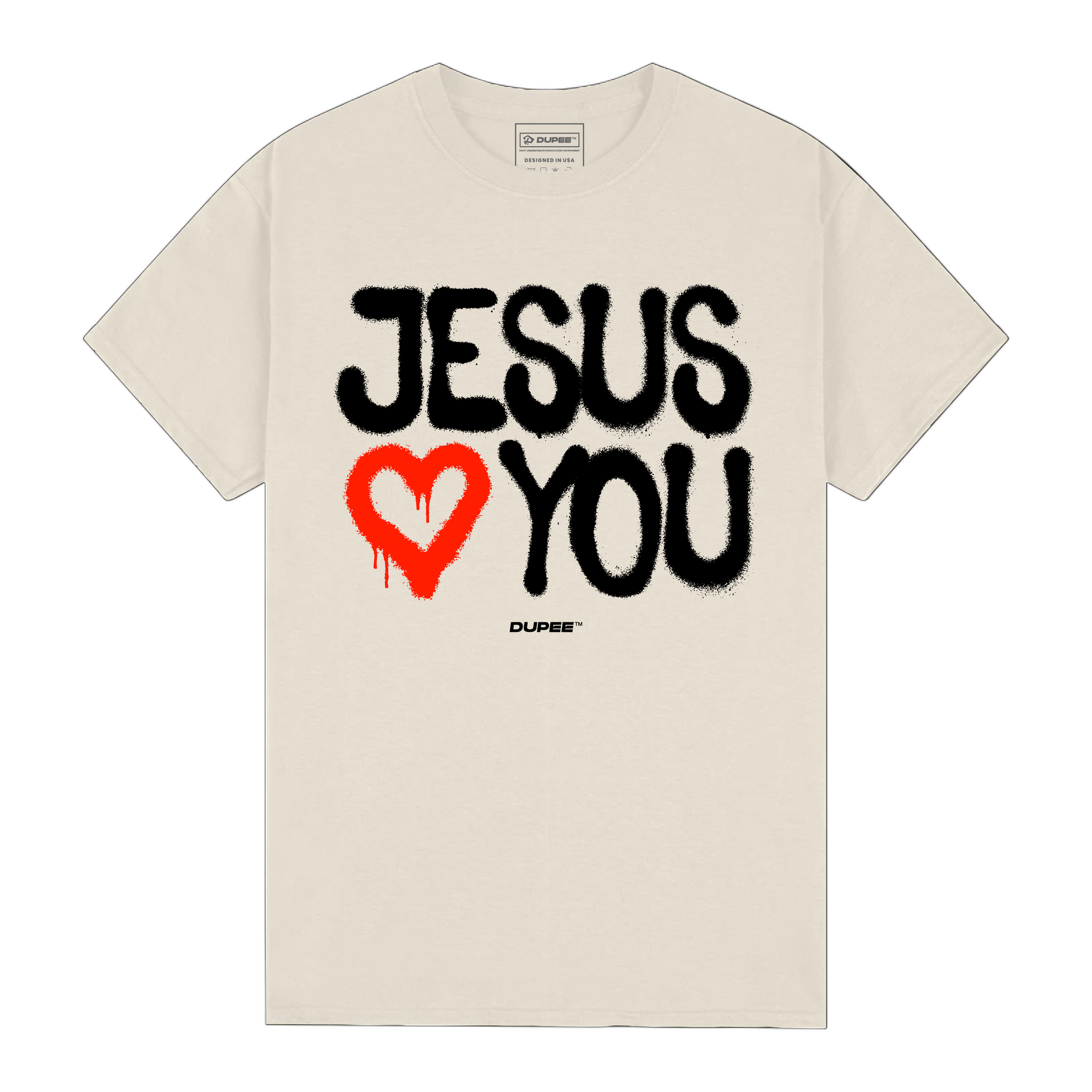 Jesus ♥ You Tee — DUPEE® (Cream)