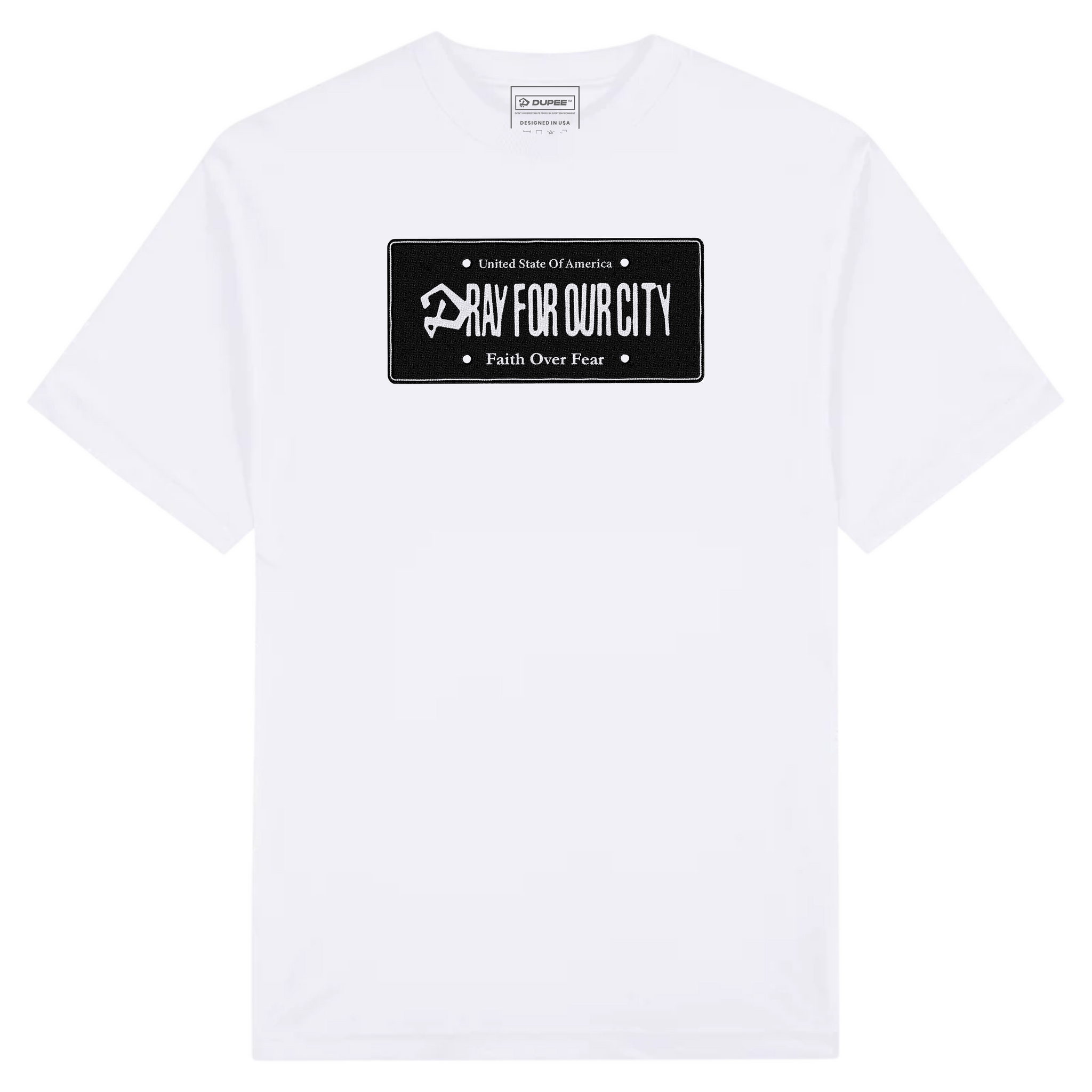Pray For Our City Tee — DUPEE® (White)